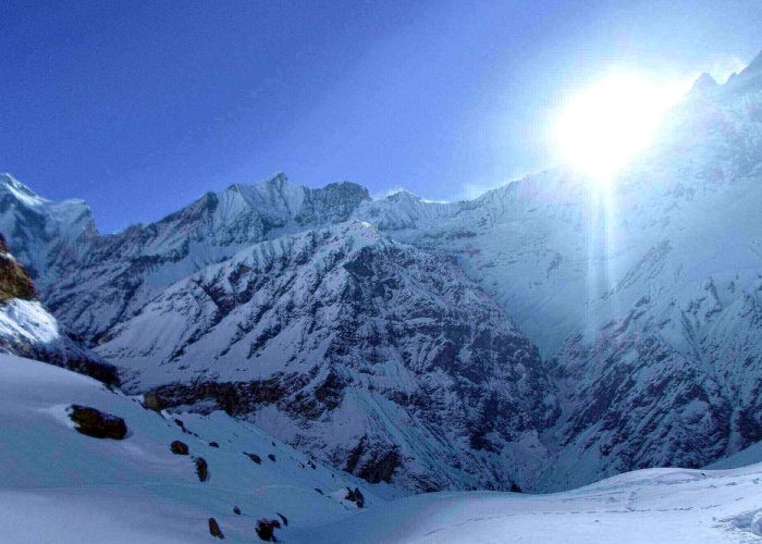 annapurna bas camp heli tour flight
